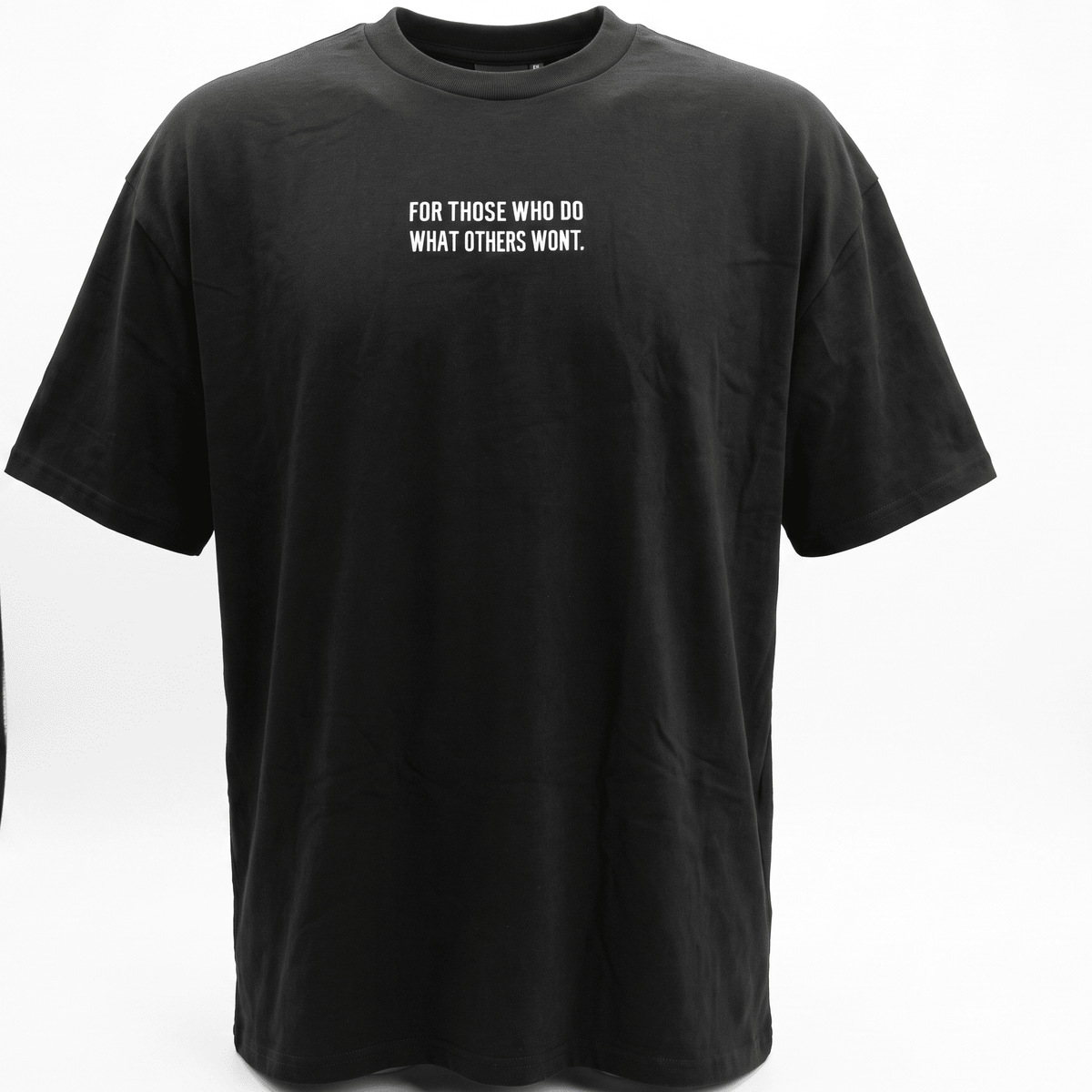Westside Barbell For Those Who Do What Others Won't Tee in black, alternate view of the heavyweight cotton tee