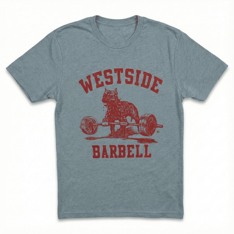 WSBB Mens Classic Gym T-shirt - Scarlet on Grey
