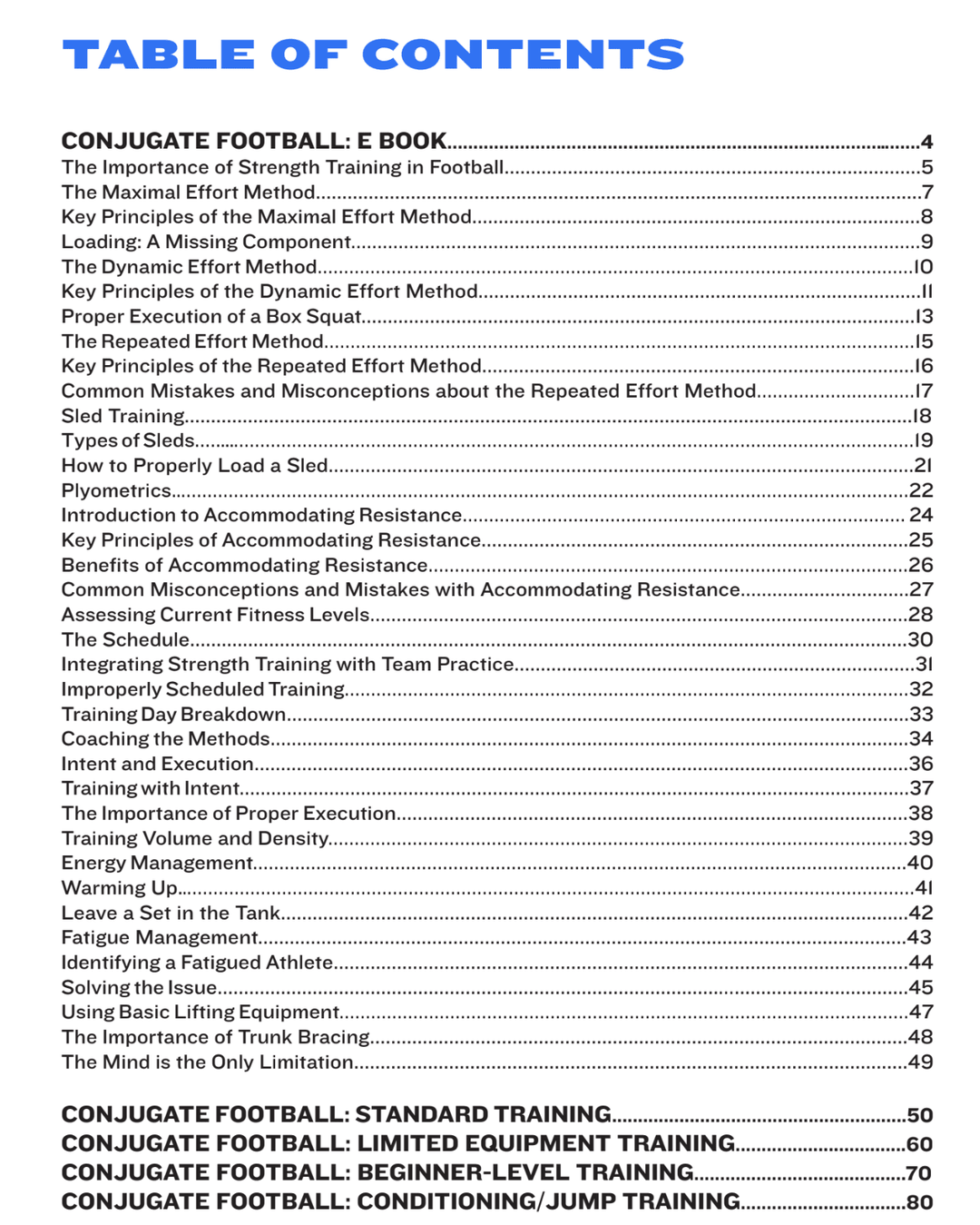 Conjugate Football Strength and Conditioning For High School Athletes