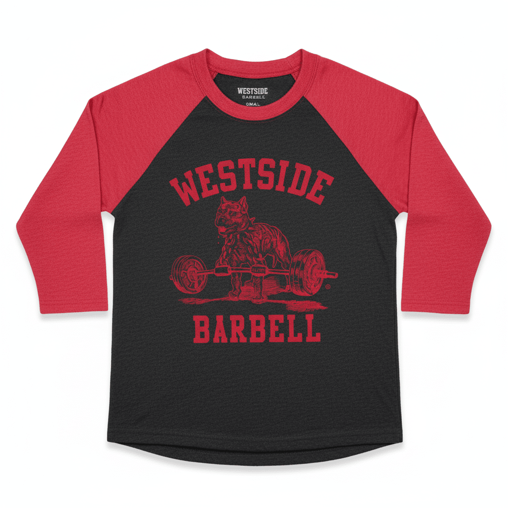 Black and red long-sleeve shirt with &