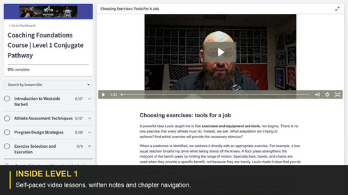 28-second visual tour with real Level 1 course screen recording, written notes, Discord staff welcome and included learning support