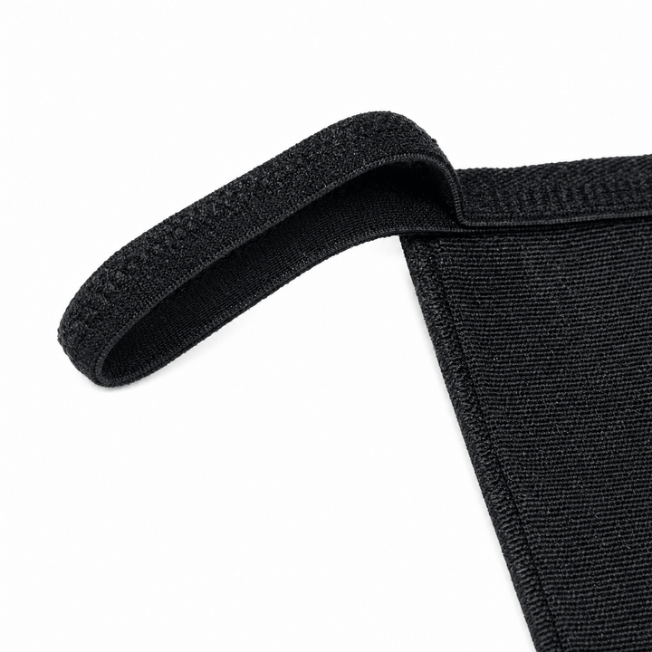Close-up of the Velcro closure strap on a Westside Barbell wrist wrap