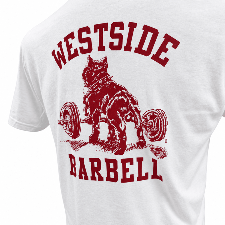 Westside Barbell T-Shirt - White with Red Print