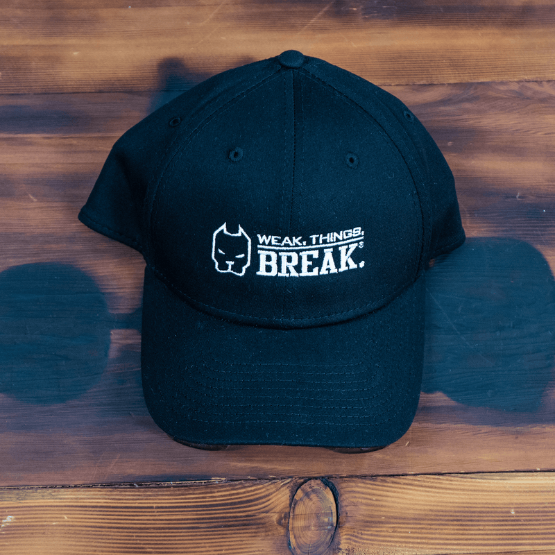 Weak.Things.Break Stretch Cotton Hat - Black
