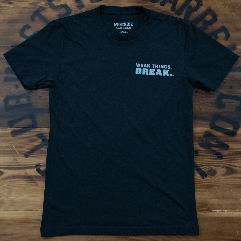 Weak.Things.Break™  Left Chest Logo T-shirt - Black/Grey
