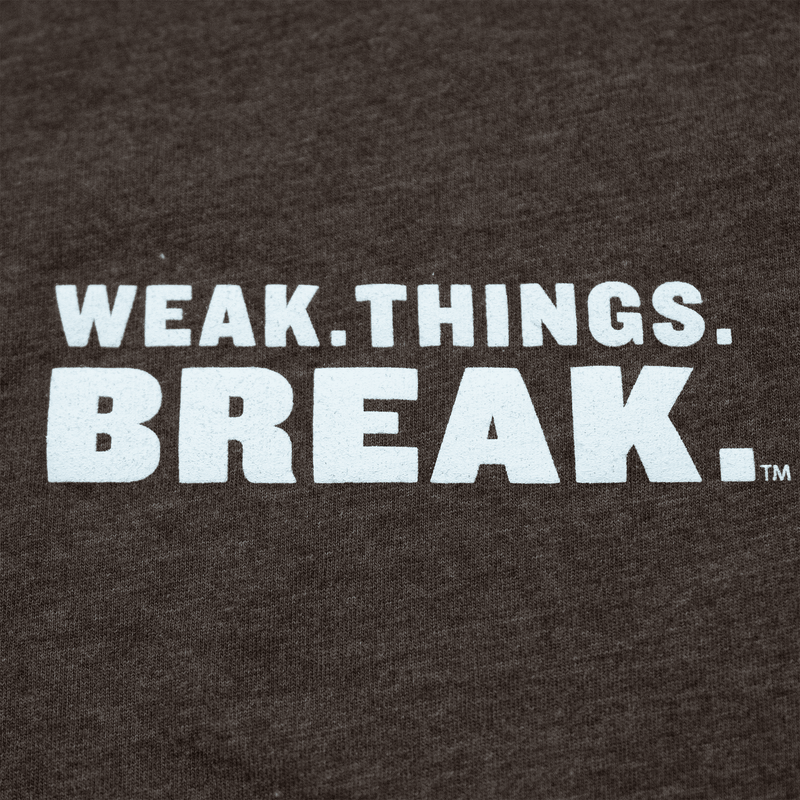 Weak.Things.Break™  Left Chest Logo T-shirt - Espresso