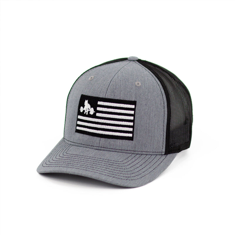 WSBB Snapback Trucker Hat Grey/Black Camo/Black